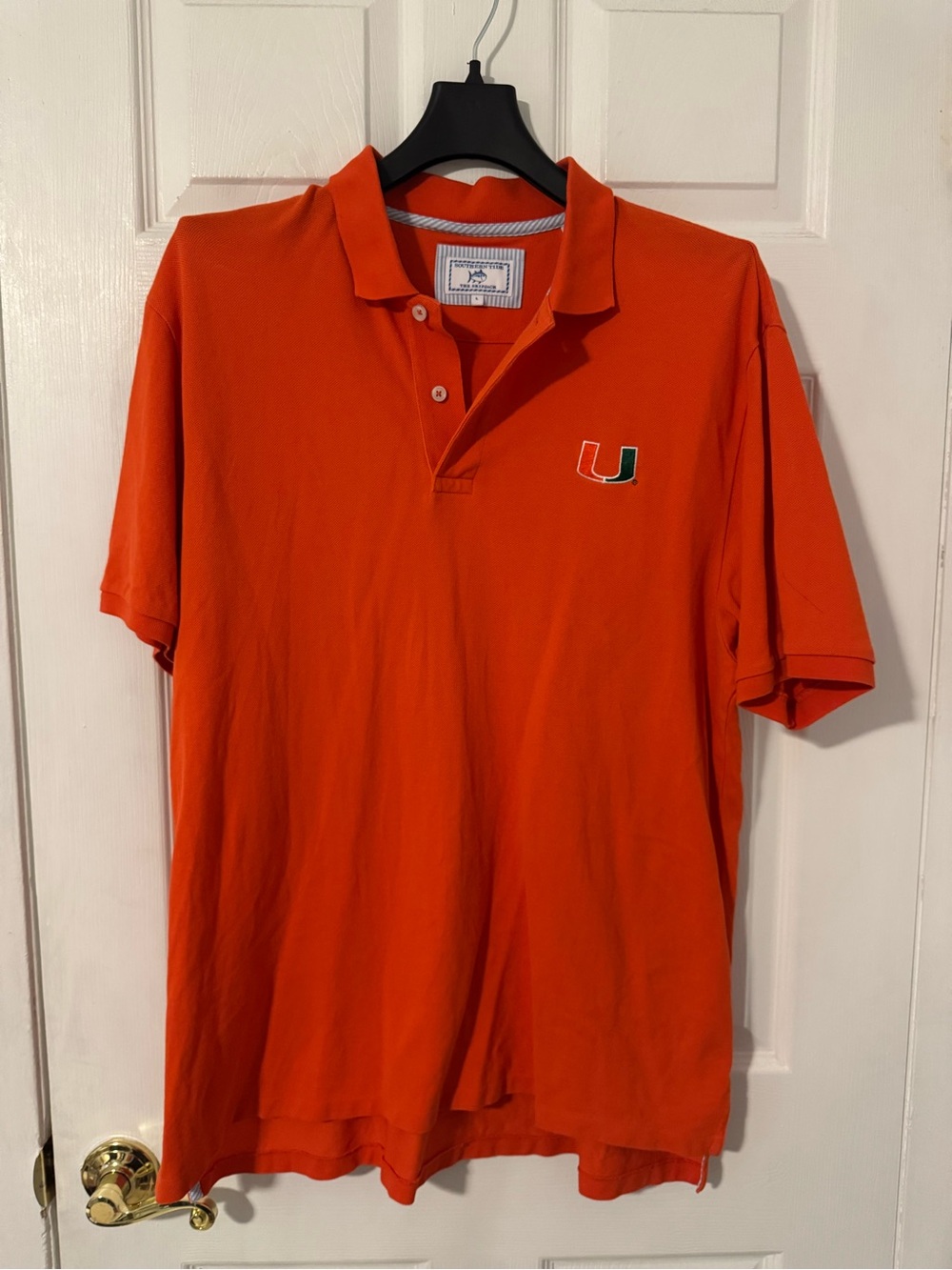 Southern Tide University of Miami Orange Polo Shirt